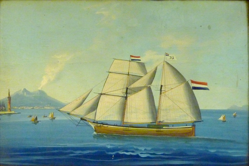 Scheepsportret Kofschip Wietska kapitein Kier Jan Bos